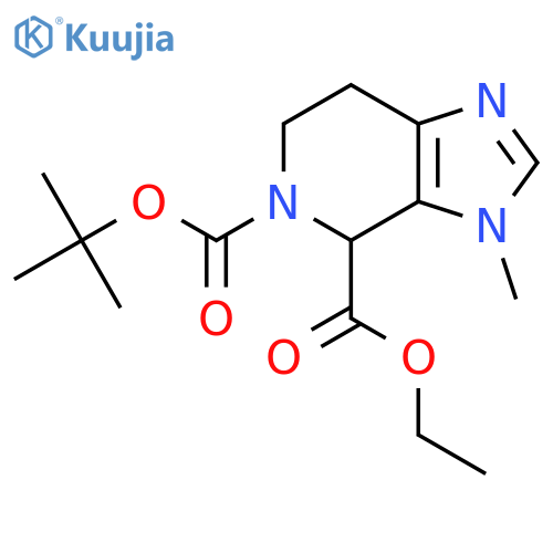 5-Tert-butyl 4-ethyl 3-methyl-6,7-dihydro-3H-imidazo[4,5-c]pyridine-4,5(4H)-dicarboxylate structure