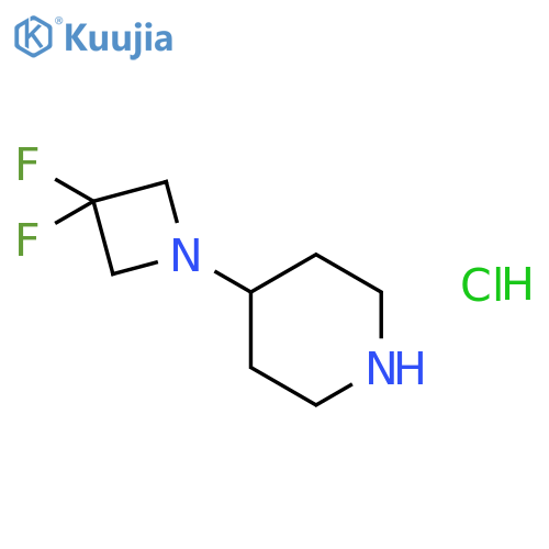 4-(3,3-Difluoroazetidin-1-yl)piperidine hydrochloride structure