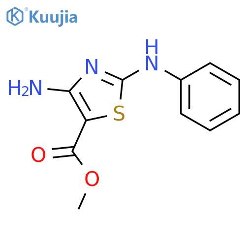 Methyl 4-amino-2-anilino-1,3-thiazole-5-carboxylate structure