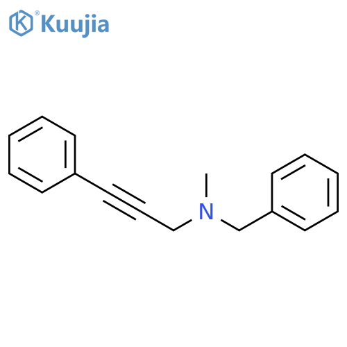 Benzenemethanamine, N-methyl-N-(3-phenyl-2-propynyl)- structure
