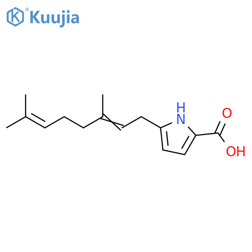 1H-Pyrrole-2-carboxylic acid, 5-(3,7-dimethyl-2,6-octadienyl)- structure