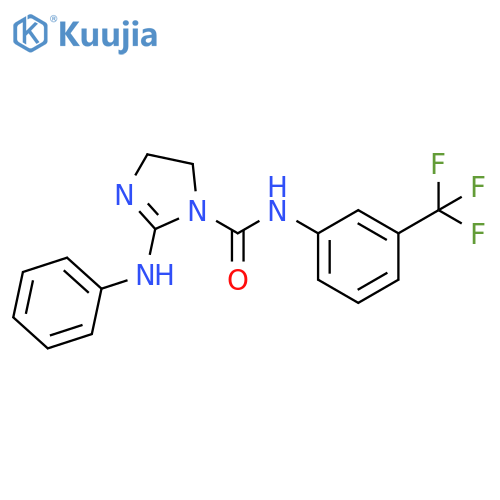 1H-Imidazole-1-carboxamide,4,5-dihydro-2-(phenylamino)-N-[3-(trifluoromethyl)phenyl]- structure