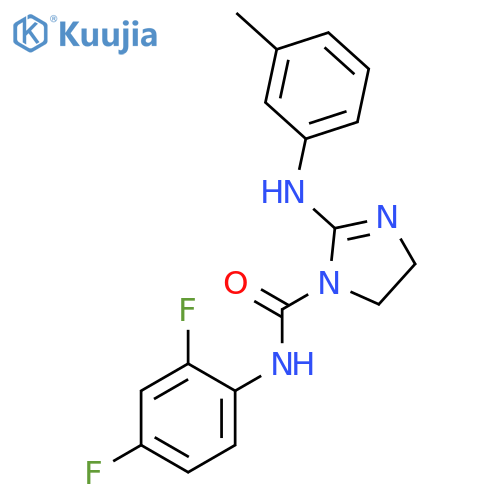 1H-Imidazole-1-carboxamide,N-(2,4-difluorophenyl)-4,5-dihydro-2-[(3-methylphenyl)amino]- structure