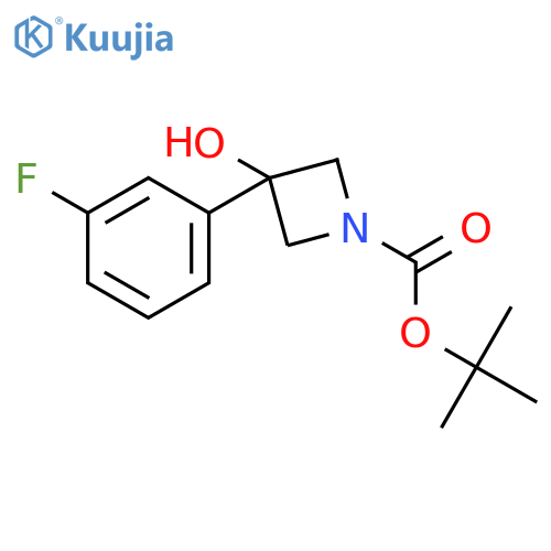 tert-butyl 3-(3-fluorophenyl)-3-hydroxyazetidine-1-carboxylate structure