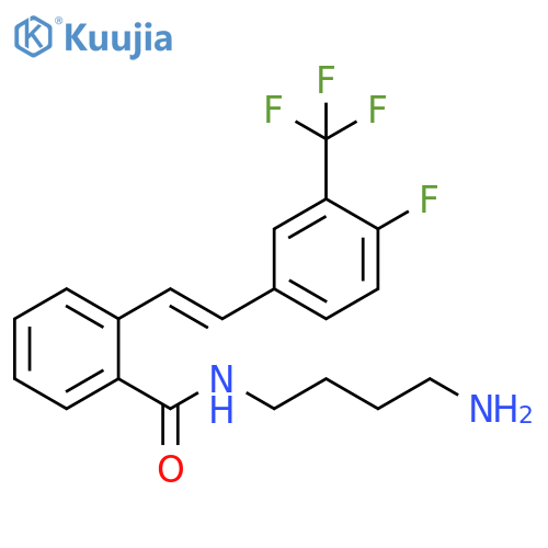 Benzamide, N-(4-aminobutyl)-2-[2-[4-fluoro-3-(trifluoromethyl)phenyl]ethenyl]-, (E)- (9CI) structure