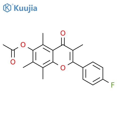 4H-1-Benzopyran-4-one,6-(acetyloxy)-2-(4-fluorophenyl)-3,5,7,8-tetramethyl- structure