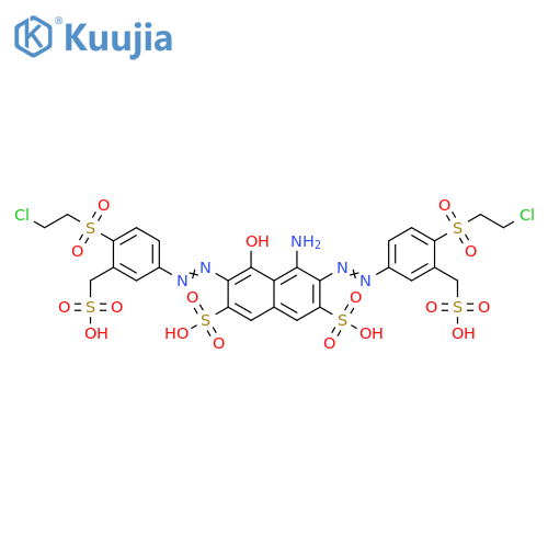 2,7-Naphthalenedisulfonic acid,4-amino-3,6-bis[[4-[(2-chloroethyl)sulfonyl]-3-(sulfomethyl)phenyl]azo]-5-hydroxy- structure
