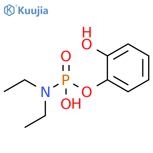 Phosphoramidic acid, diethyl-, mono(2-hydroxyphenyl) ester structure
