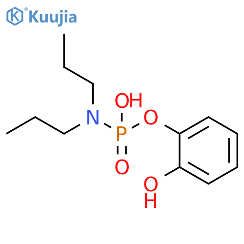 Phosphoramidic acid, dipropyl-, mono(2-hydroxyphenyl) ester structure