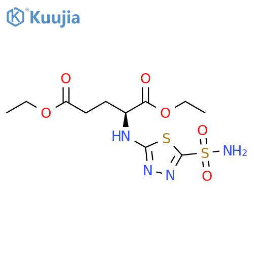L-Glutamic acid, N-[5-(aminosulfonyl)-1,3,4-thiadiazol-2-yl]-, diethylester structure