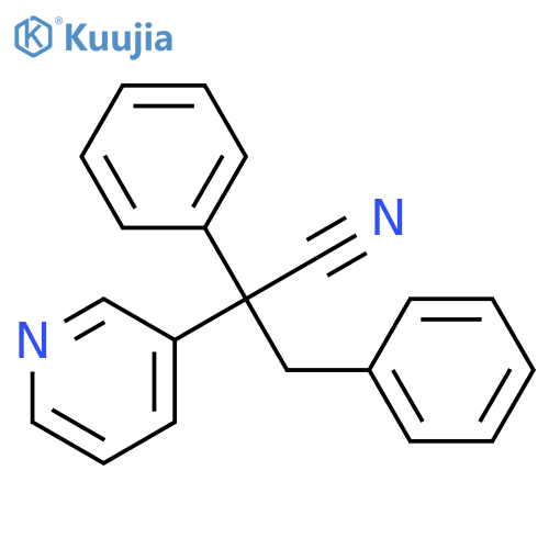 3-Pyridineacetonitrile, a-phenyl-a-(phenylmethyl)- structure
