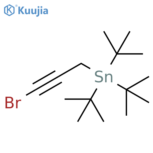 Stannane, (3-bromo-2-propynyl)tris(1,1-dimethylethyl)- structure