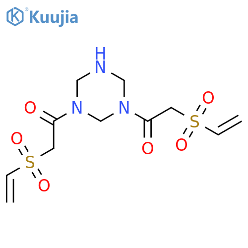 1,3,5-Triazine, 1,3-bis[(ethenylsulfonyl)acetyl]hexahydro- structure