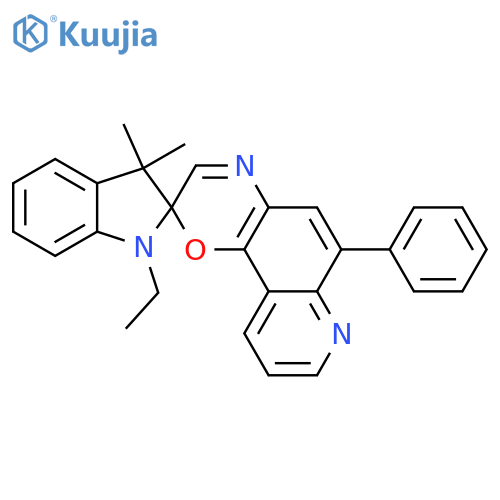 Spiro[2H-indole-2,2'-[2H]pyrido[2,3-h][1,4]benzoxazine],1-ethyl-1,3-dihydro-3,3-dimethyl-6'-phenyl- structure