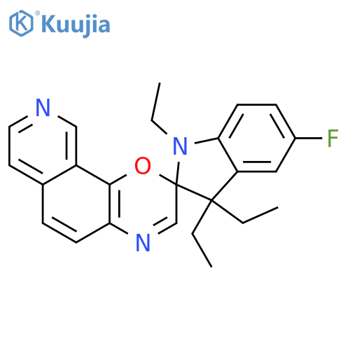 Spiro[2H-indole-2,2'-[2H]pyrido[4,3-h][1,4]benzoxazine],1,3,3-triethyl-5-fluoro-1,3-dihydro- structure
