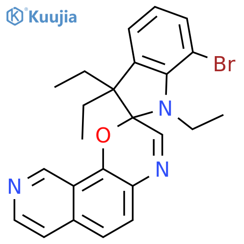 Spiro[2H-indole-2,2'-[2H]pyrido[4,3-h][1,4]benzoxazine],7-bromo-1,3,3-triethyl-1,3-dihydro- structure