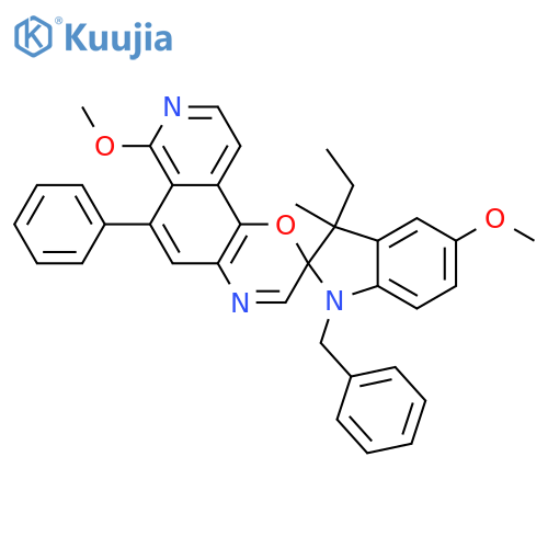 Spiro[2H-indole-2,2'-[2H]pyrido[3,4-h][1,4]benzoxazine],3-ethyl-1,3-dihydro-5,7'-dimethoxy-3-methyl-6'-phenyl-1-(phenylmethyl)- structure