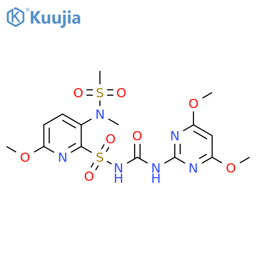 2-Pyridinesulfonamide,N-[[(4,6-dimethoxy-2-pyrimidinyl)amino]carbonyl]-6-methoxy-3-[methyl(methylsulfonyl)amino]- structure
