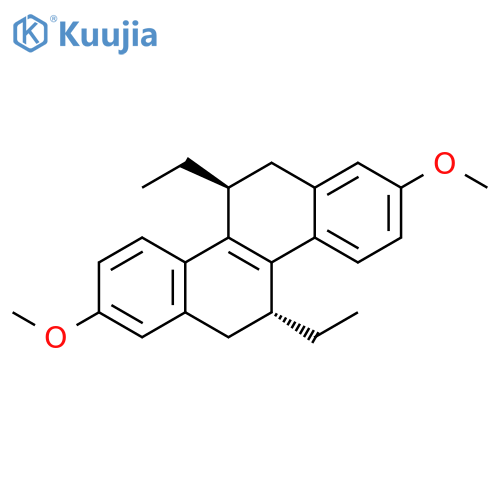 Chrysene, 5,11-diethyl-5,6,11,12-tetrahydro-2,8-dimethoxy-,(5R,11S)-rel- structure