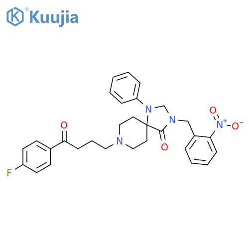 1,3,8-Triazaspiro[4.5]decan-4-one, 8-[4-(4-fluorophenyl)-4-oxobutyl]-3-[(2-nitrophenyl)methyl]-1-phenyl- structure