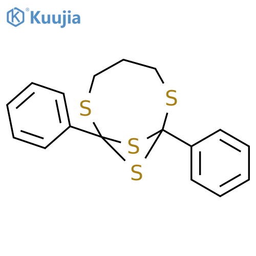 2,6,8,9-Tetrathiabicyclo[5.1.1]nonane, 1,7-diphenyl- structure