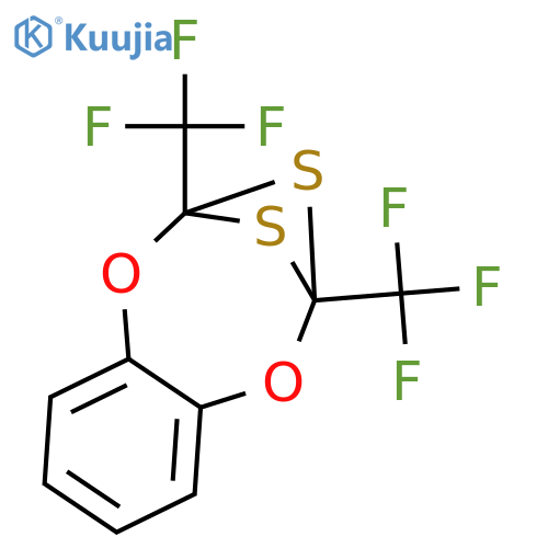 2,4-Epithio-1,5,3-benzodioxathiepin, 2,4-bis(trifluoromethyl)- structure