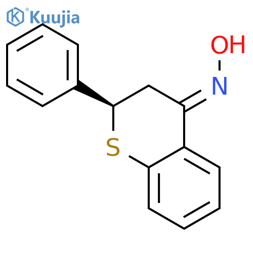4H-1-Benzothiopyran-4-one, 2,3-dihydro-2-phenyl-, oxime, (R)- structure