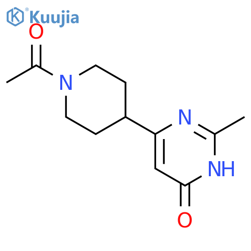 1-(4-(6-hydroxy-2-methylpyrimidin-4-yl)piperidin-1-yl)ethan-1-one structure