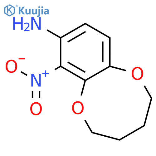 1,6-Benzodioxocin-8-amine, 2,3,4,5-tetrahydro-7-nitro- structure