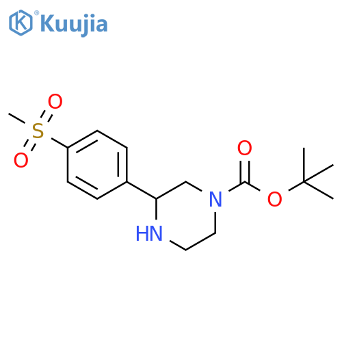 tert-butyl 3-(4-methanesulfonylphenyl)piperazine-1-carboxylate structure