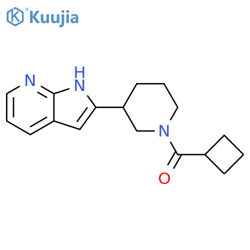 1-cyclobutanecarbonyl-3-{1H-pyrrolo[2,3-b]pyridin-2-yl}piperidine structure