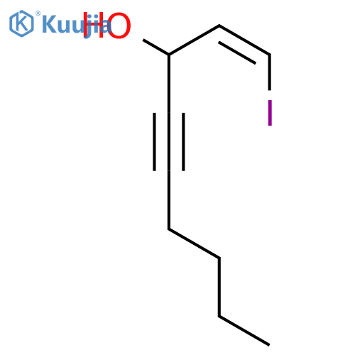 1-Nonen-4-yn-3-ol, 1-iodo-, (Z)- structure