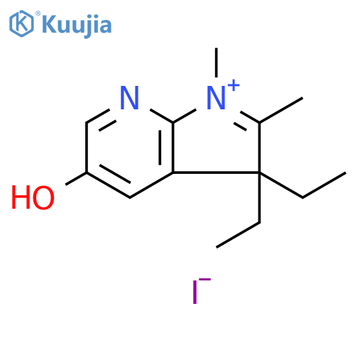 3H-Pyrrolo[2,3-b]pyridinium, 3,3-diethyl-5-hydroxy-1,2-dimethyl-, iodide structure