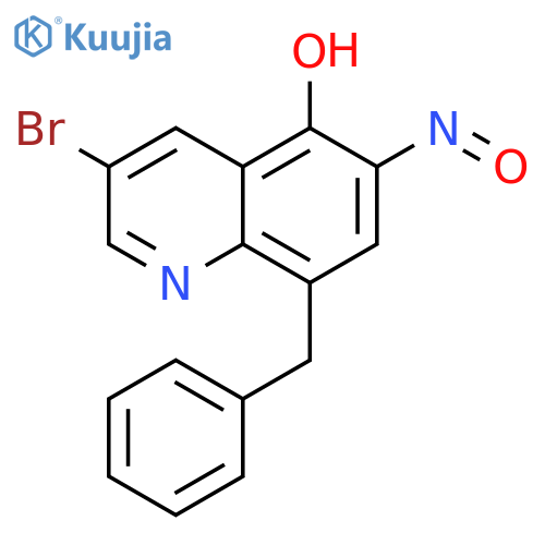 5-Quinolinol, 3-bromo-6-nitroso-8-(phenylmethyl)- structure