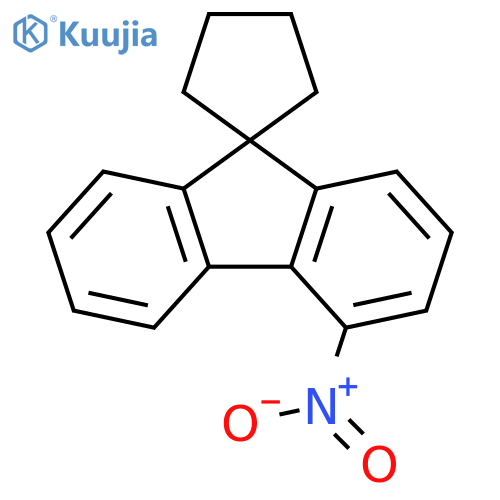 Spiro[cyclopentane-1,9'-[9H]fluorene], 4'-nitro- structure
