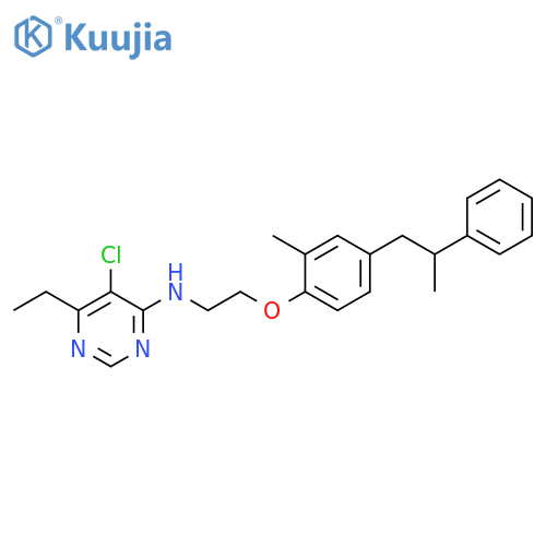 4-Pyrimidinamine,5-chloro-6-ethyl-N-[2-[2-methyl-4-(2-phenylpropyl)phenoxy]ethyl]- structure