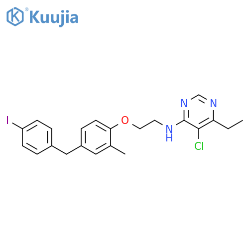 4-Pyrimidinamine,5-chloro-6-ethyl-N-[2-[4-[(4-iodophenyl)methyl]-2-methylphenoxy]ethyl]- structure