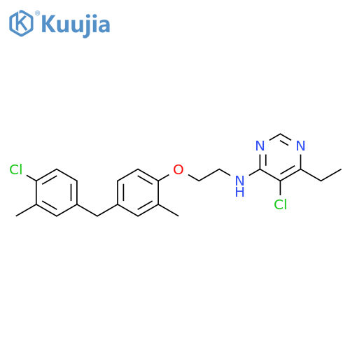 4-Pyrimidinamine,5-chloro-N-[2-[4-[(4-chloro-3-methylphenyl)methyl]-2-methylphenoxy]ethyl]-6-ethyl- structure
