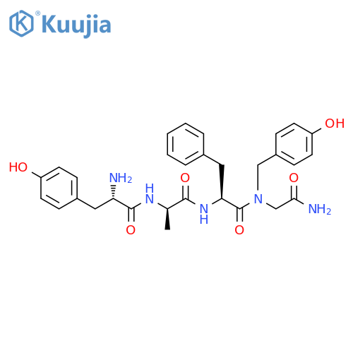 Glycinamide,L-tyrosyl-D-alanyl-L-phenylalanyl-N-[(4-hydroxyphenyl)methyl]- structure
