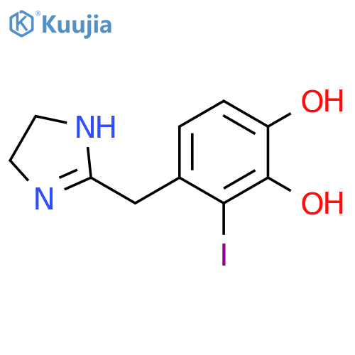 1,2-Benzenediol, 4-[(4,5-dihydro-1H-imidazol-2-yl)methyl]-3-iodo- structure