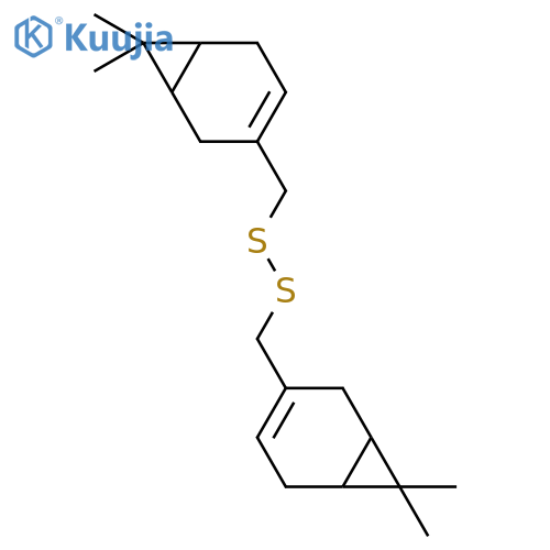 3,3'-[Disulfanediylbis(methylene)]bis(7,7-dimethylbicyclo[4.1.0]hept-3-ene) structure