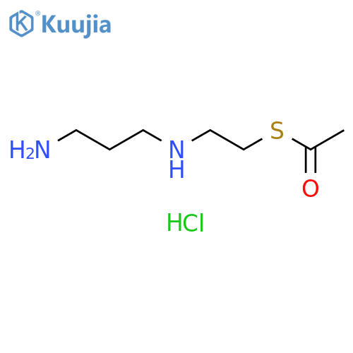 Ethanethioic acid, S-[2-[(3-aminopropyl)amino]ethyl] ester, hydrochloride (1:1) structure