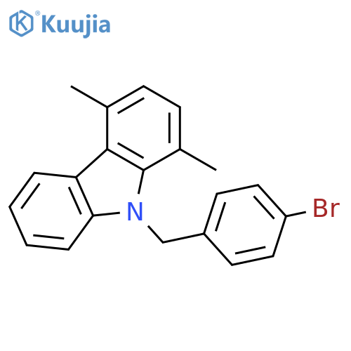 9H-Carbazole, 9-[(4-bromophenyl)methyl]-1,4-dimethyl- structure