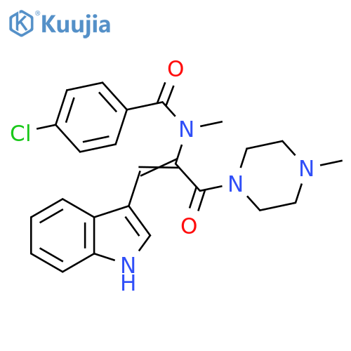 Benzamide,4-chloro-N-[2-(1H-indol-3-yl)-1-[(4-methyl-1-piperazinyl)carbonyl]ethenyl]-N-methyl- structure