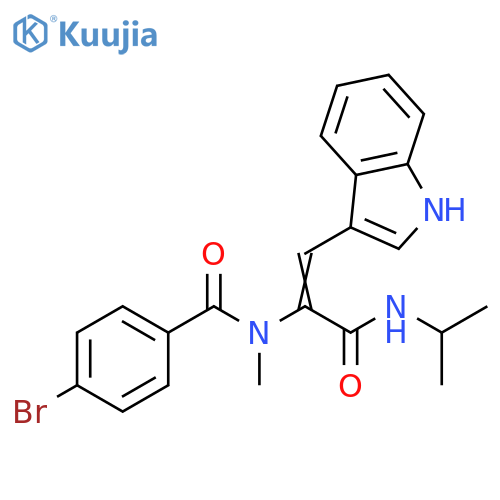 Benzamide,4-bromo-N-[2-(1H-indol-3-yl)-1-[[(1-methylethyl)amino]carbonyl]ethenyl]-N-methyl- structure