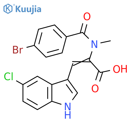 2-Propenoic acid,2-[(4-bromobenzoyl)methylamino]-3-(5-chloro-1H-indol-3-yl)- structure