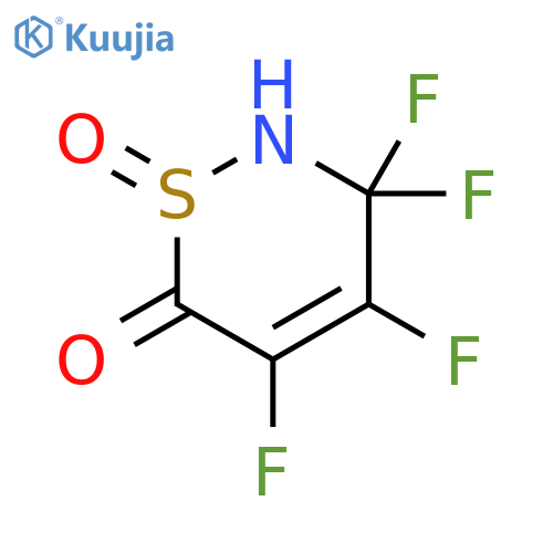 6H-1,2-Thiazin-6-one, 3,3,4,5-tetrafluoro-2,3-dihydro-, 1-oxide structure