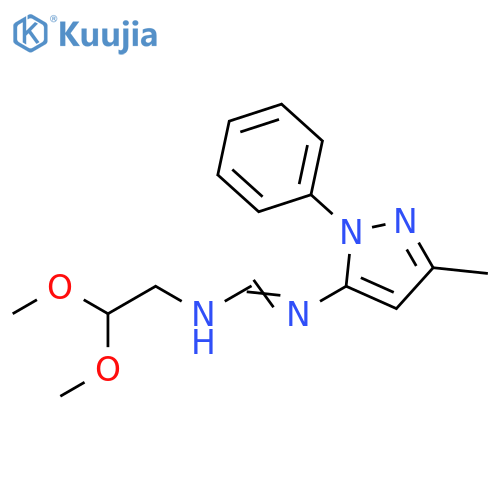 Methanimidamide,N-(2,2-dimethoxyethyl)-N'-(3-methyl-1-phenyl-1H-pyrazol-5-yl)- structure
