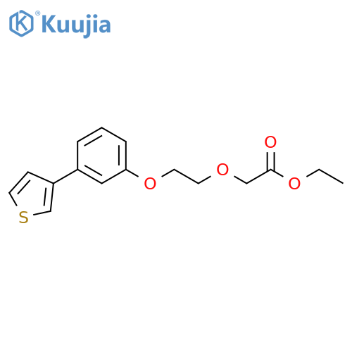 Acetic acid, [2-[3-(3-thienyl)phenoxy]ethoxy]-, ethyl ester structure