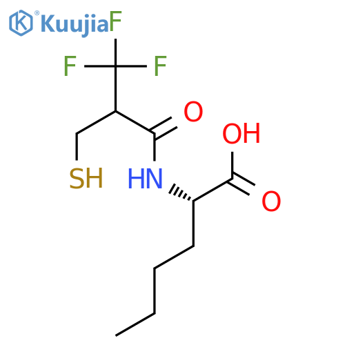 L-Norleucine, N-[3,3,3-trifluoro-2-(mercaptomethyl)-1-oxopropyl]-, (S)- structure